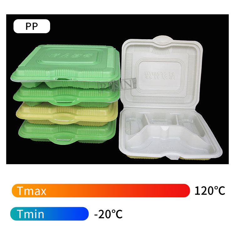 الوجبات الجاهزة مربع pp البلاستيكية الغذاء