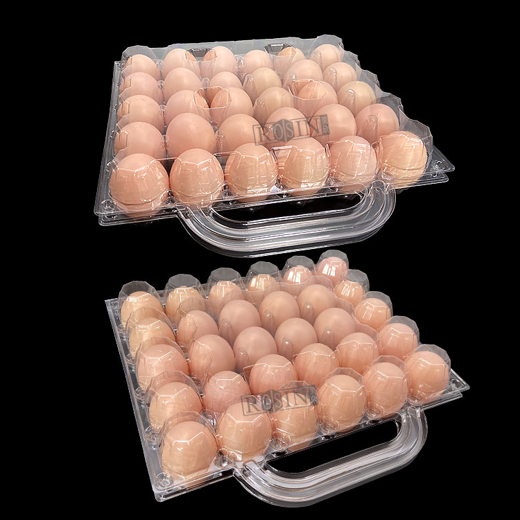 plastic clear egg packaging with handle