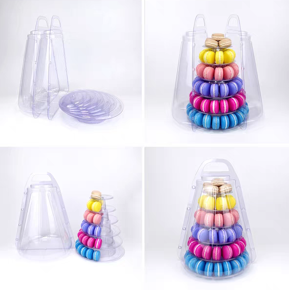 disposable macaron clamshell tower case