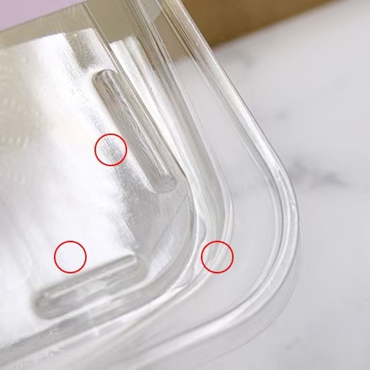 disposable salad fruit box clear