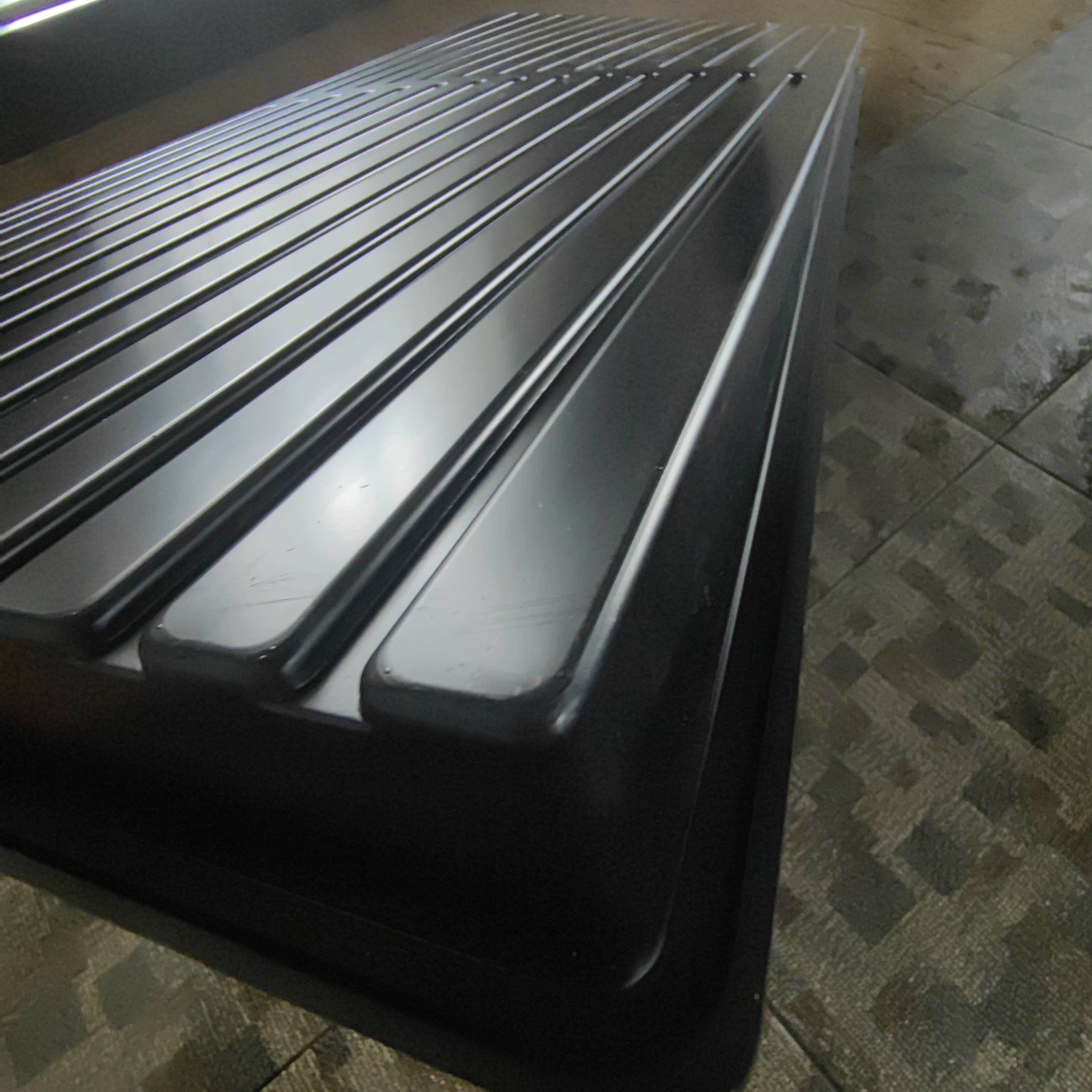 Heavy duty plant tray PS nursery black tray