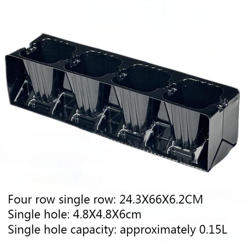 plastic PET germination container Clamshell foldable plant flower horticultural black plastic PET seedling trays