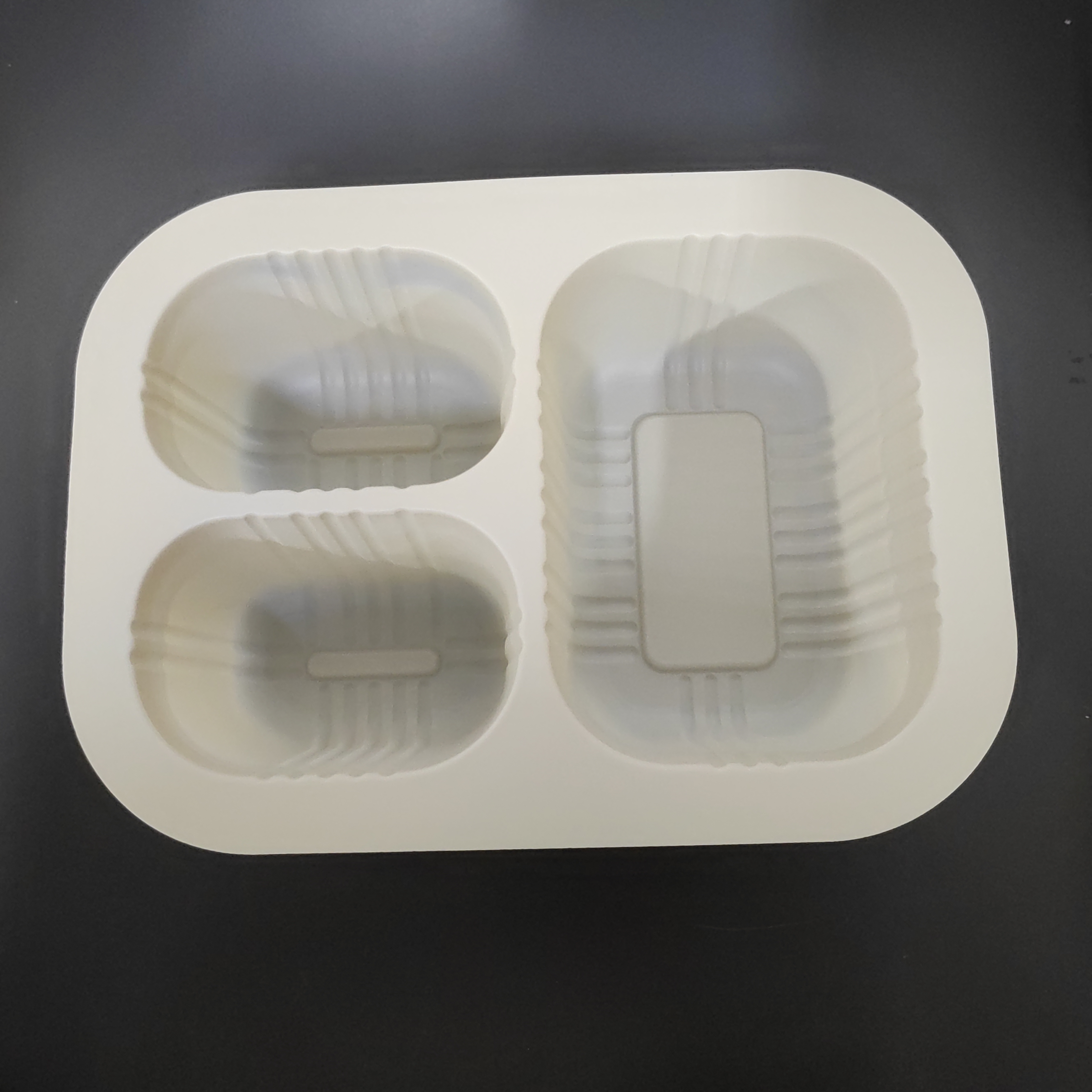 2 compartments biodegradable disposable corn starch lunch box 2 grid corn starch disposable lunch box