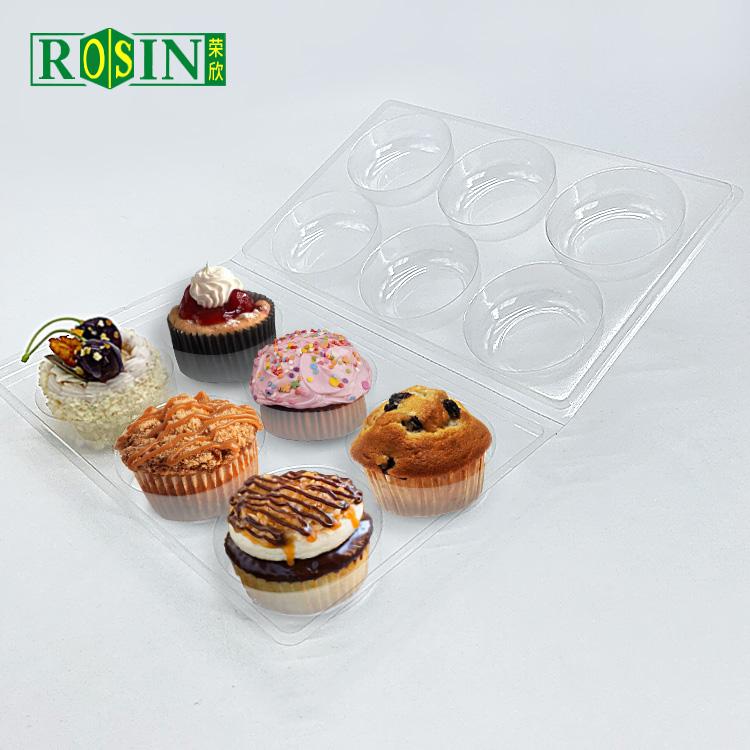 6 Holes Clear Cupcake Boxes