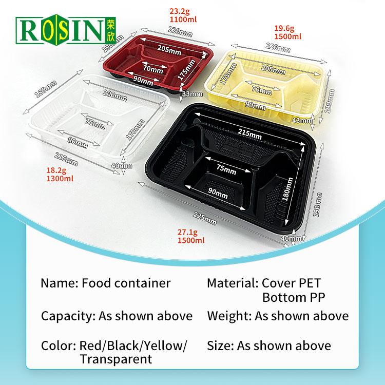 4 Compartment Food Containers